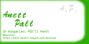 anett pall business card